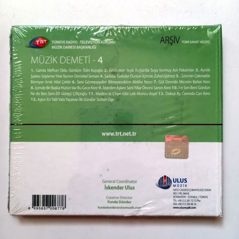 MÜZİK DEMETİ-4 / TÜRK SANAT MÜZİĞİ / TRT ARŞİV SERİSİ 122 - CD SIFIR