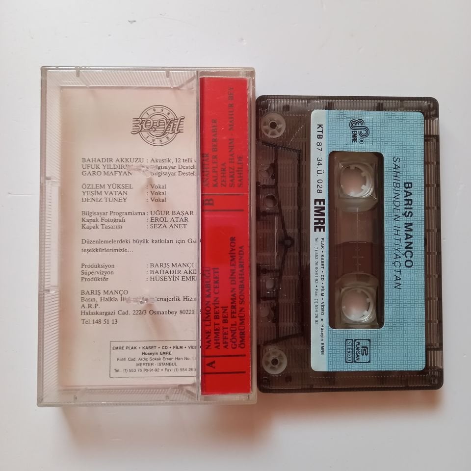 BARIŞ MANÇO - SAHİBİNDEN İHTİYAÇTAN (1987) - KASET 2.EL