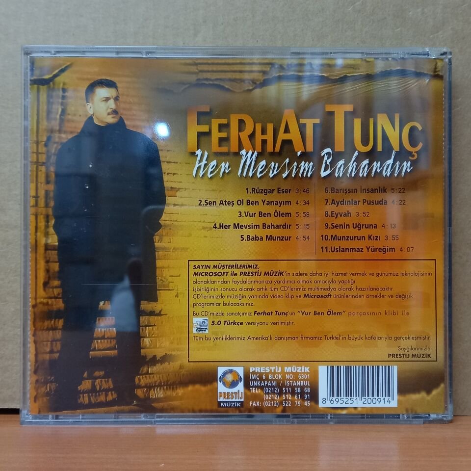 FERHAT TUNÇ - HER MEVSİM BAHARDIR - CD 2.EL
