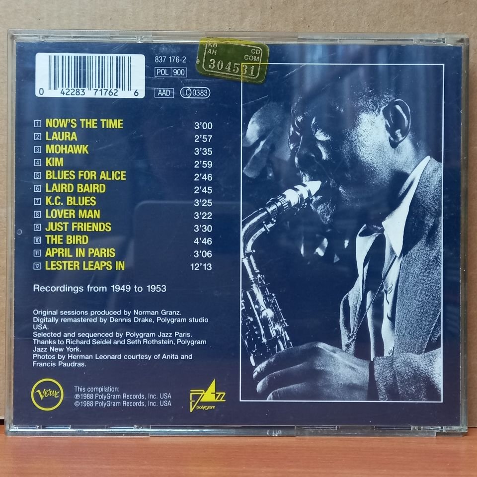CHARLIE PARKER – BIRD / THE ORIGINAL RECORDINGS OF CHARLIE PARKER (1988) - CD 2.EL