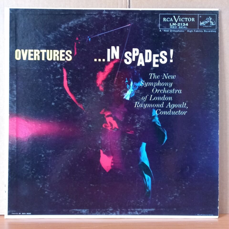 OVERTURES ...IN SPADES! / THE NEW SYMPHONY ORCHESTRA OF LONDON, RAYMOND AGOULT (1957) - LP 2.EL PLAK