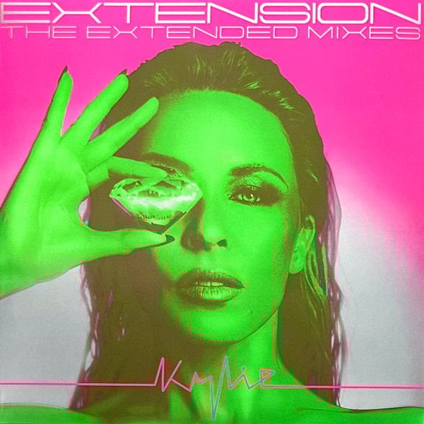 KYLIE MINOGUE - EXTENSION /THE EXTENDED MIXES (2023) - LP 45RPM CLEAR WITH NEON PINK AND GREEN SPLATTER COLOURED EDITION SIFIR PLAK