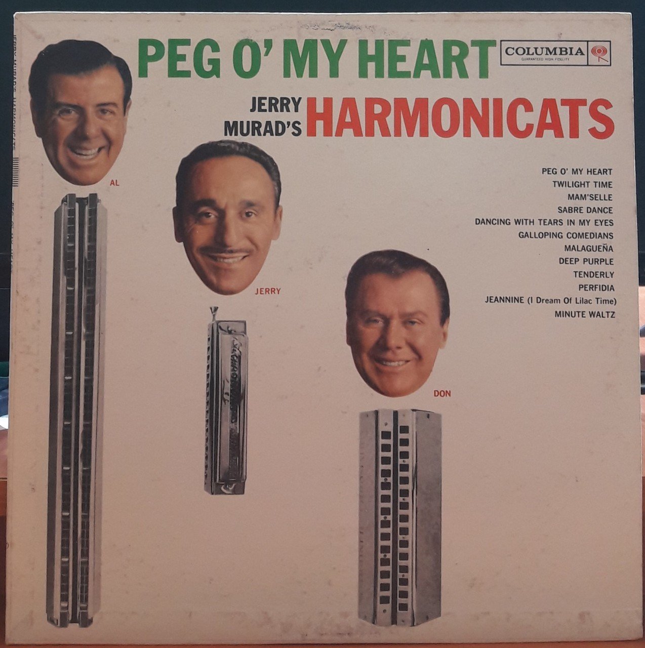 JERRY MURAD'S HARMONICATS - PEG O' MY HEART - PLAK 2.EL