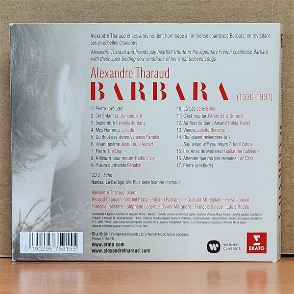 ALEXANDRE THARAUD – BARBARA (2017) - 2CD 2.EL