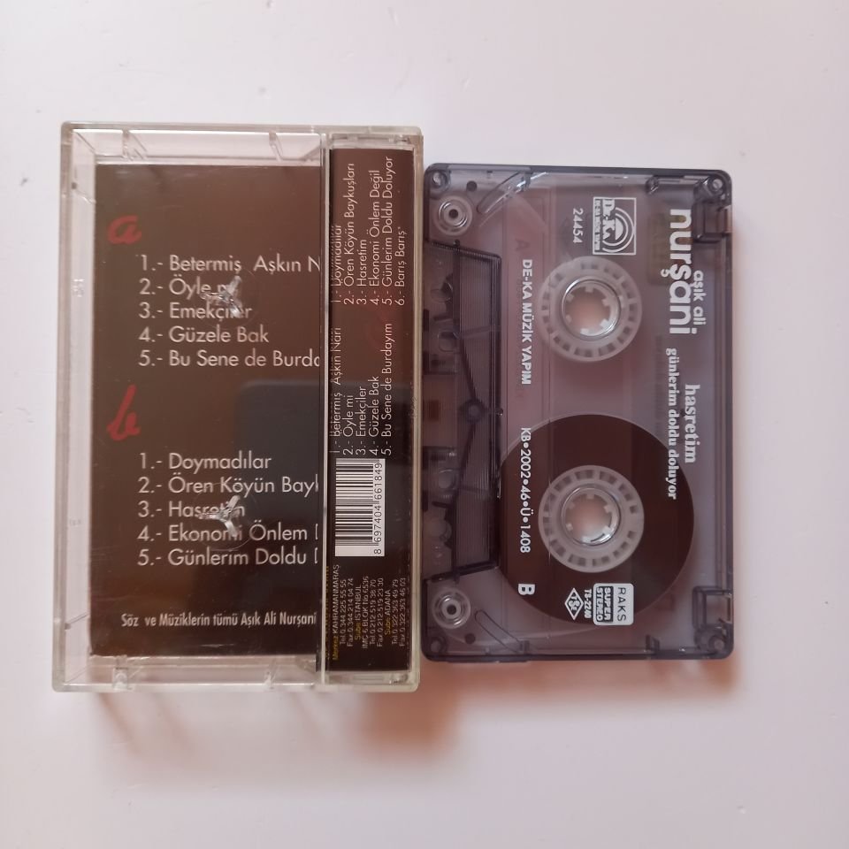 AŞIK ALİ NURŞANİ - HASRETİM / GÜNLERİM DOLDU DOLUYOR (2002) - KASET 2.EL