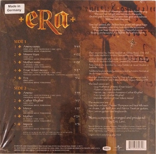 ERA - ERA (1996) - LP 2024 GOLD COLOURED EDITION EDITION SIFIR PLAK
