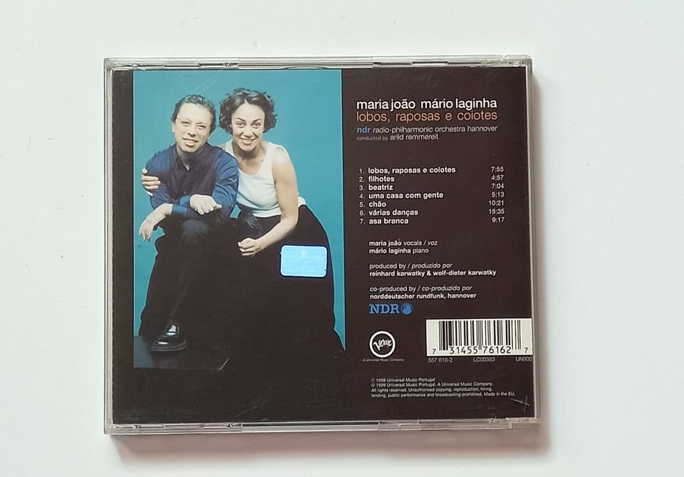 MARIA JOAO & MARIO LAGINHA - LOBOS, RAPOSAS E COIOTES / NDR RADIO PHILHARMONIC ORCHESTRA HANNOVER, ARILD REMMEREIT (1999) - CD 2.EL