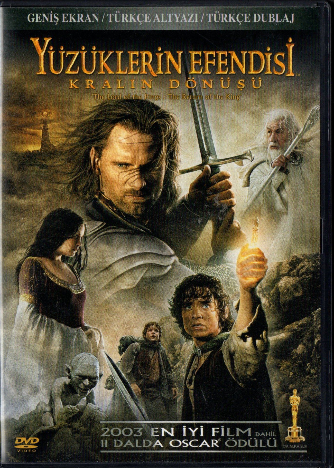 THE LORD OF THE RINGS THE RETURN OF THE KING - YÜZÜKLERİN EFENDİSİ KRALIN DÖNÜŞÜ - PETER JACKSON  - 2xDVD 2.EL