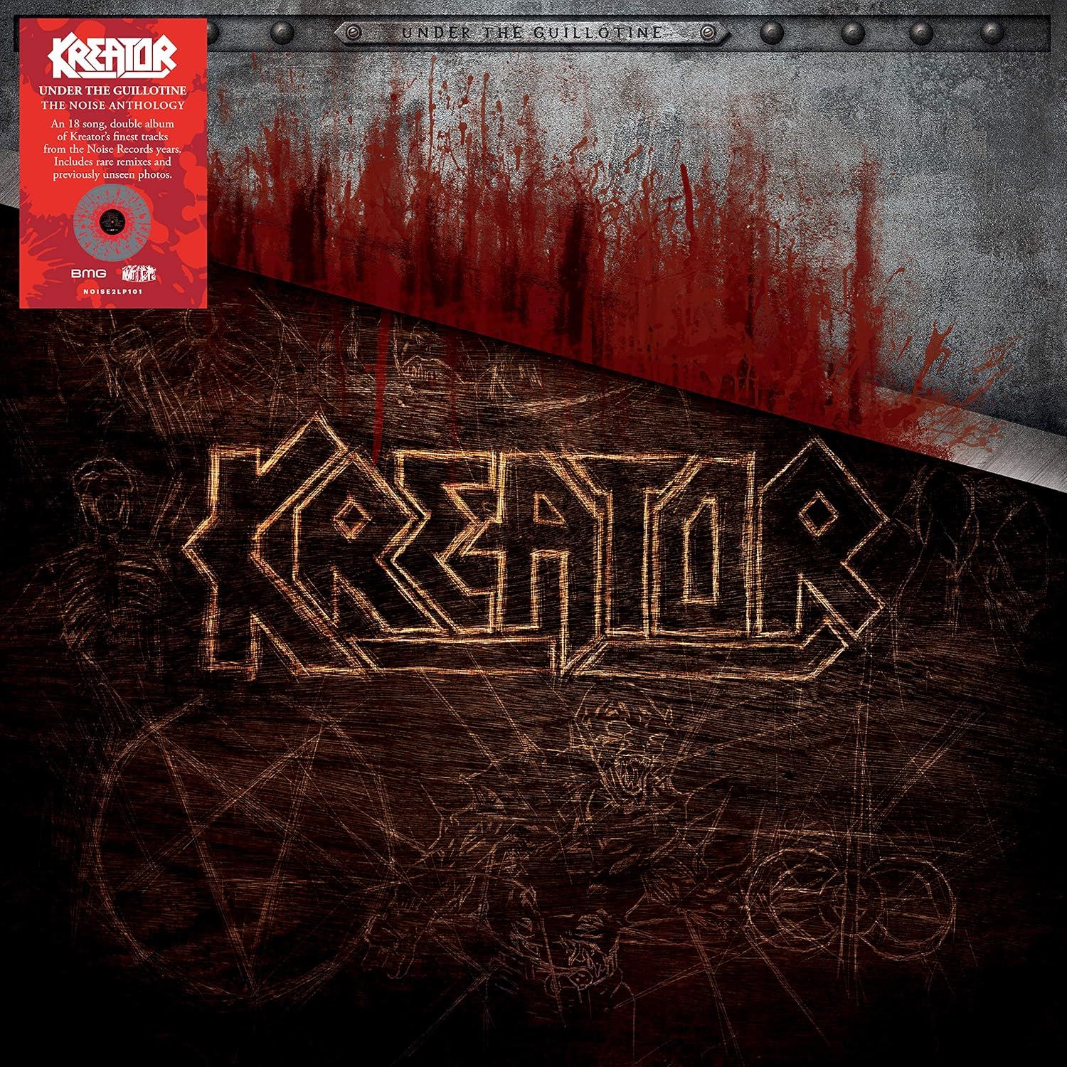 KREATOR - UNDER THE GUILLOTINE / THE NOISE ANTHOLOGY (2021) - 2LP COMPILATION GREY WITH RED SPLATTER EDITION SIFIR PLAK