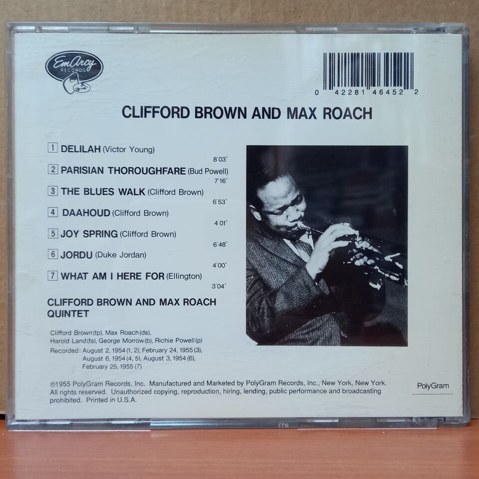 CLIFFORD BROWN AND MAX ROACH – CLIFFORD BROWN AND MAX ROACH (1986) - CD 2.EL
