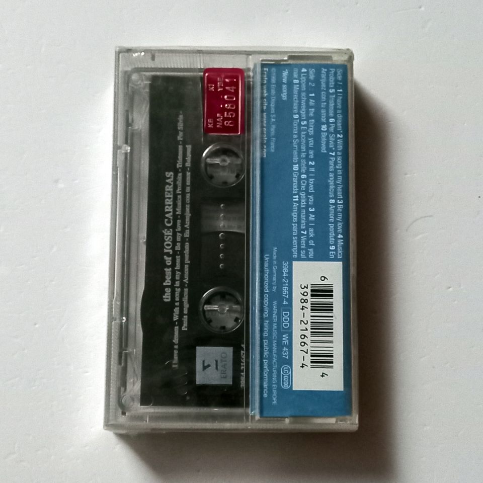 JOSE CARRERAS - THE BEST OF JOSE CARRERAS (1998) - KASET MADE IN GERMANY SIFIR