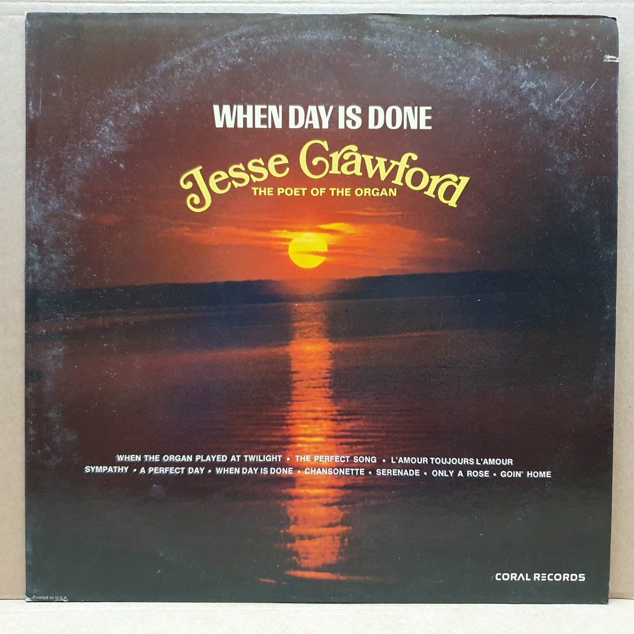 JESSE CRAWFORD - WHEN DAY IS DONE (1973) - LP 2.EL PLAK