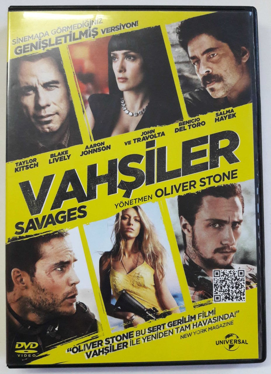 VAHŞİLER - SAVAGES - JOHN TRAVOLTA - BENICIO DEL TORO - SALMA HAYEK - OLIVER STONE - DVD 2.EL