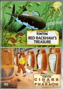 THE ADVENTURES OF TINTIN - RED RACKHAM'S TREASURE, CIGARS OF THE PHARAOH - 2 DVD 2.EL TÜRKÇE YOKTUR