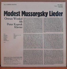 MUSSORGSKY - LIEDER / ORTRUN WENKEL ALT, PETER KOPREK KLAVIER - LP 2.EL PLAK