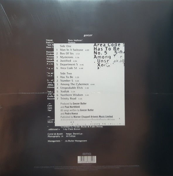 GEEZER BUTLER - BLACK SCIENCE (1997) BLACK SABBATH - 2020 LP SIFIR PLAK