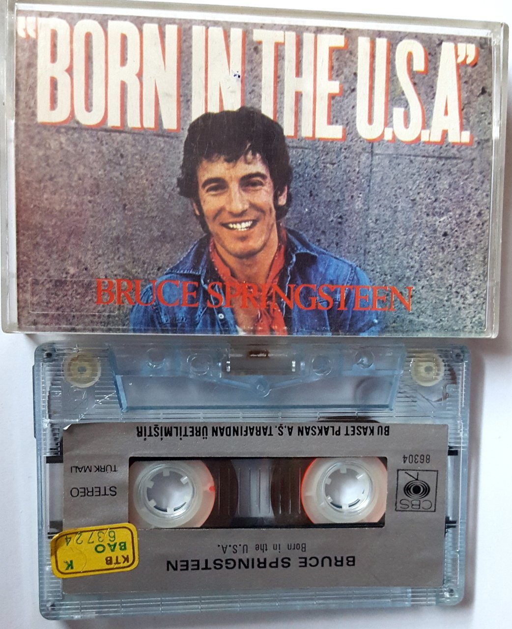 BRUCE SPRINGSTEEN - BORN IN THE USA (1985) PLAKSAN CASSETTE MADE IN TURKEY ''USED''