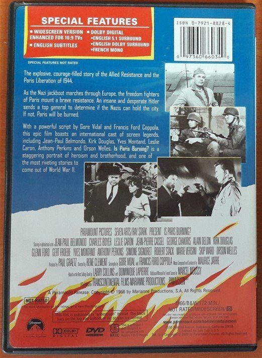 IS PARIS BURNING? - PARIS BRÛLE-T-IL? - JEAN PAUL BELMONDO - ALAIN DELON - DVD 2.EL 1. BÖLGE TR ALTYAZI YOKTUR