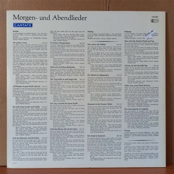 MORGEN- UND ABEND-LIEDER / MORGENLIEDER, ABENDLIEDER - LP 2.EL PLAK