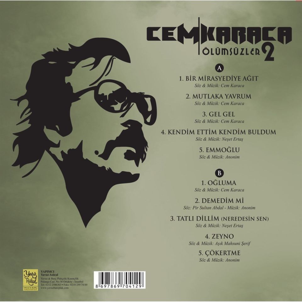 CEM KARACA - ÖLÜMSÜZLER VOL 2 (2011)- LP COMPILATION 2025 BASIM SIFIR PLAK