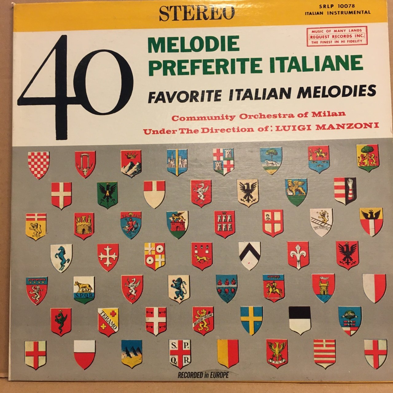 MELODIE PREFERITE ITALIANE FAVORITE ITALIAN MELODIES, LUIGI MANZONI 2.EL PLAK