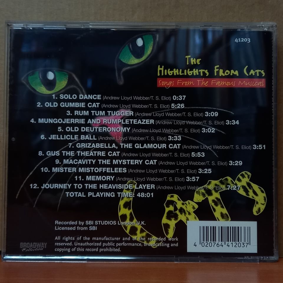 CATS / SONGS FROM THE FAMOUS MUSICAL - CD 2.EL