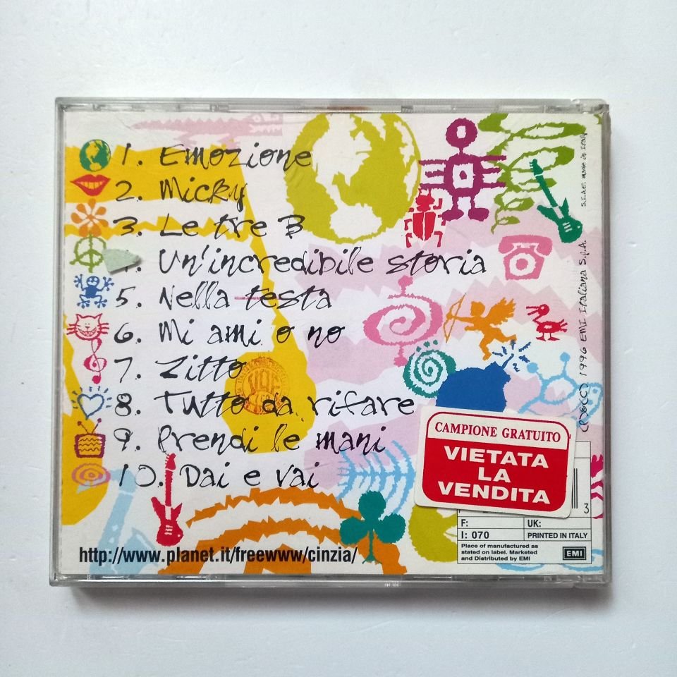 CATTIVI PENSIERI – UN'INCREDIBILE STORIA (1996) - CD 2.EL