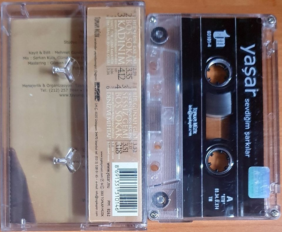 YAŞAR - SEVDİĞİM ŞARKILAR (2003) - KASET 2.EL
