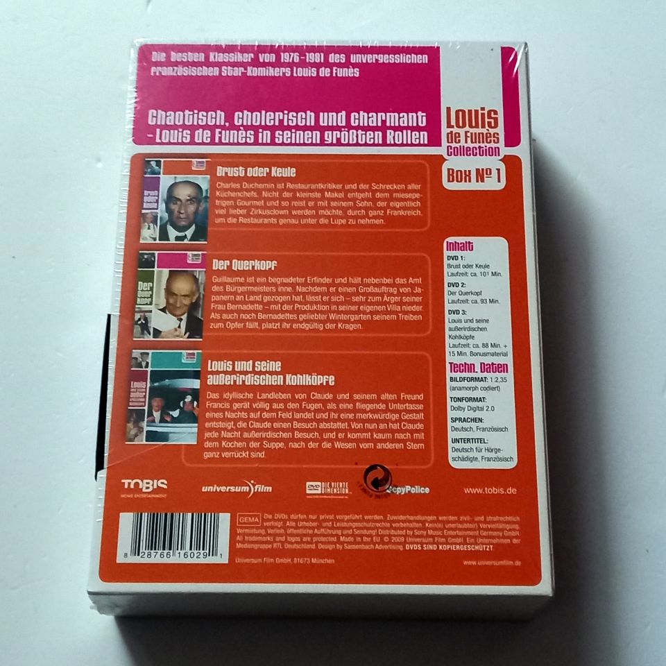 LOUIS DE FUNÈS DVD COLLECTION BOX NO. 1  - 3 DVD SET 2. BÖLGE TÜRKÇE ALTYAZI YOKTUR AMBALAJINDA SIFIR