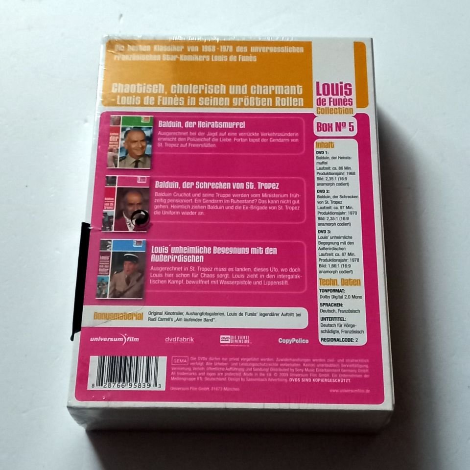 LOUIS DE FUNÈS DVD COLLECTION BOX NO. 5  - 3 DVD SET 2. BÖLGE TÜRKÇE ALTYAZI YOKTUR AMBALAJINDA SIFIR