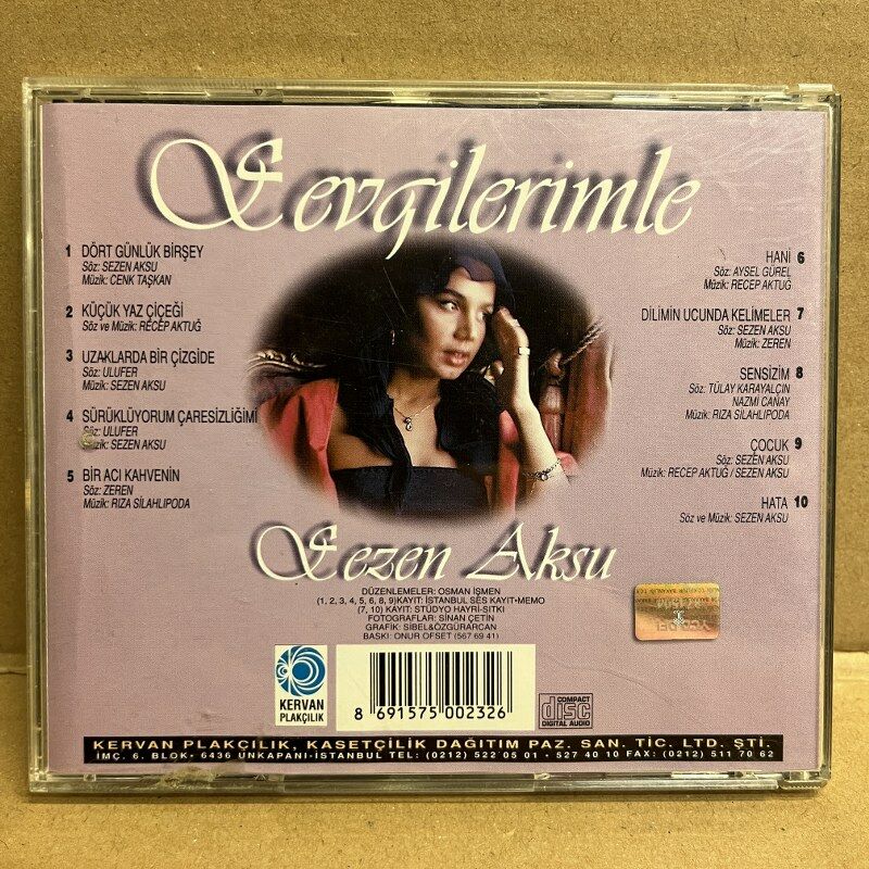 SEZEN AKSU - SEVGİLERİMLE (1980) CD 1994 BASKI 2.EL