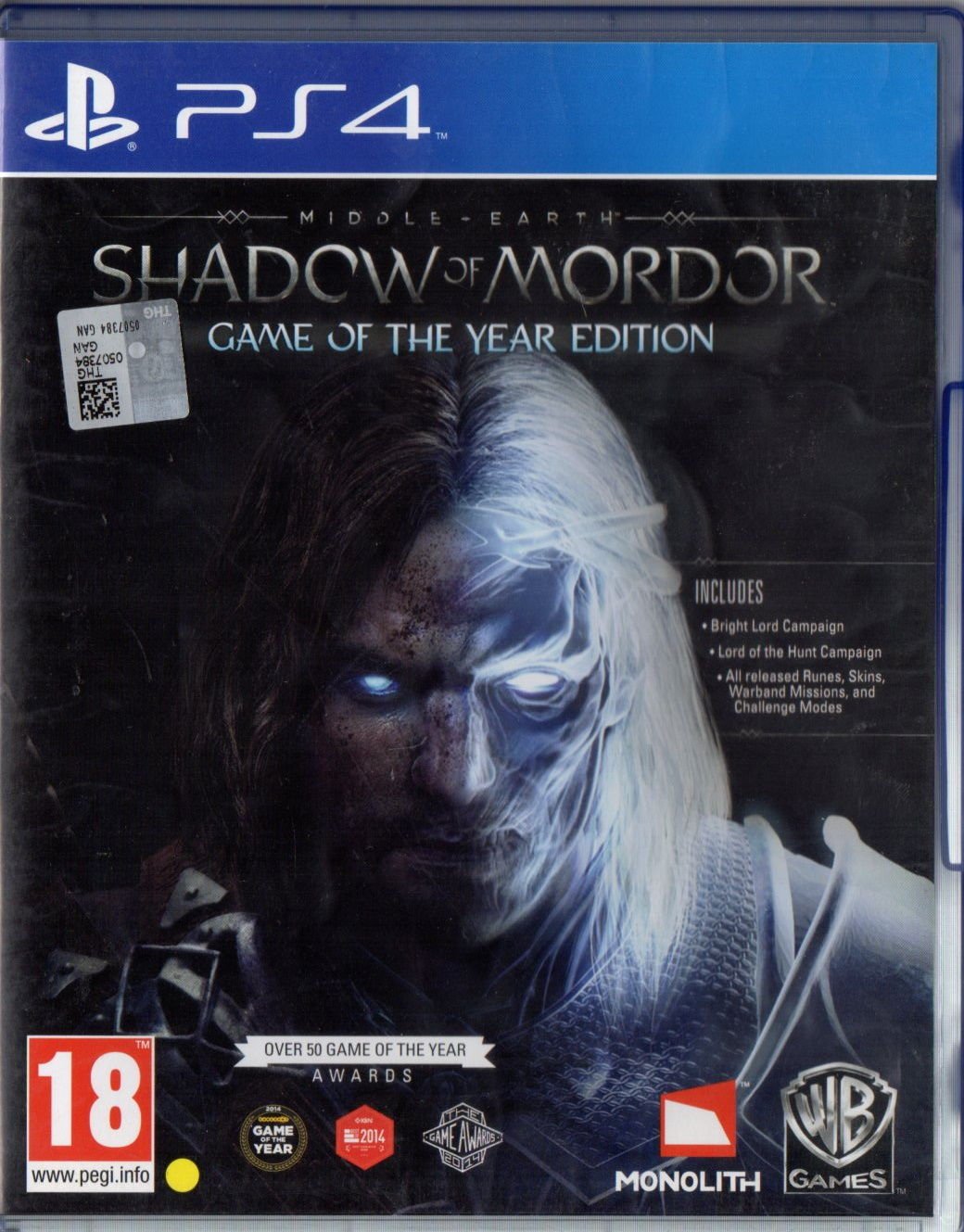 MIDDLE EARTH: SHADOW OF MORDOR GAME OF THE YEAR EDITION - PS4 PLAYSTATION 4 OYUNU 2.EL