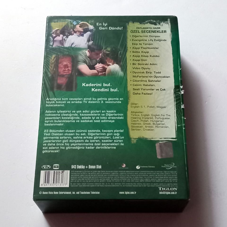 LOST -ÜÇÜNCÜ SEZONUN TÜM BÖLÜMLERİ  - DVD  7 DİSK SET SLIPCASE 2.EL