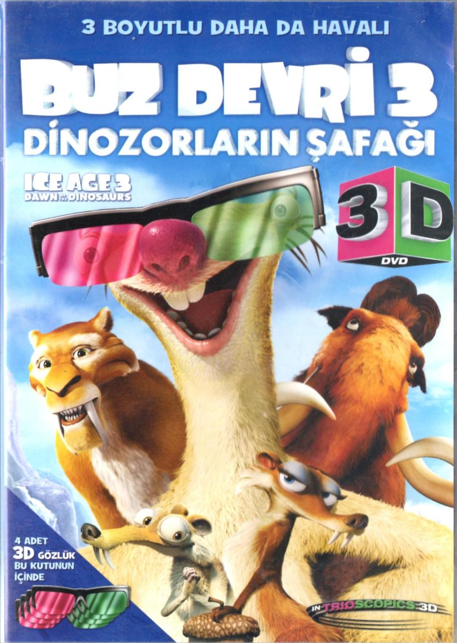 ICE AGE 3 DAWN OF THE DINOSAURS - BUZ DEVRİ 3 DİNOZORLARIN ŞAFAĞI - PIXAR ANİMASYON - 3D DVD 2.EL