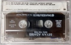 BRYAN ADAMS - INTO THE FIRE (1992) TOPKAPI CASSETTE MADE IN TURKEY ''NEW''