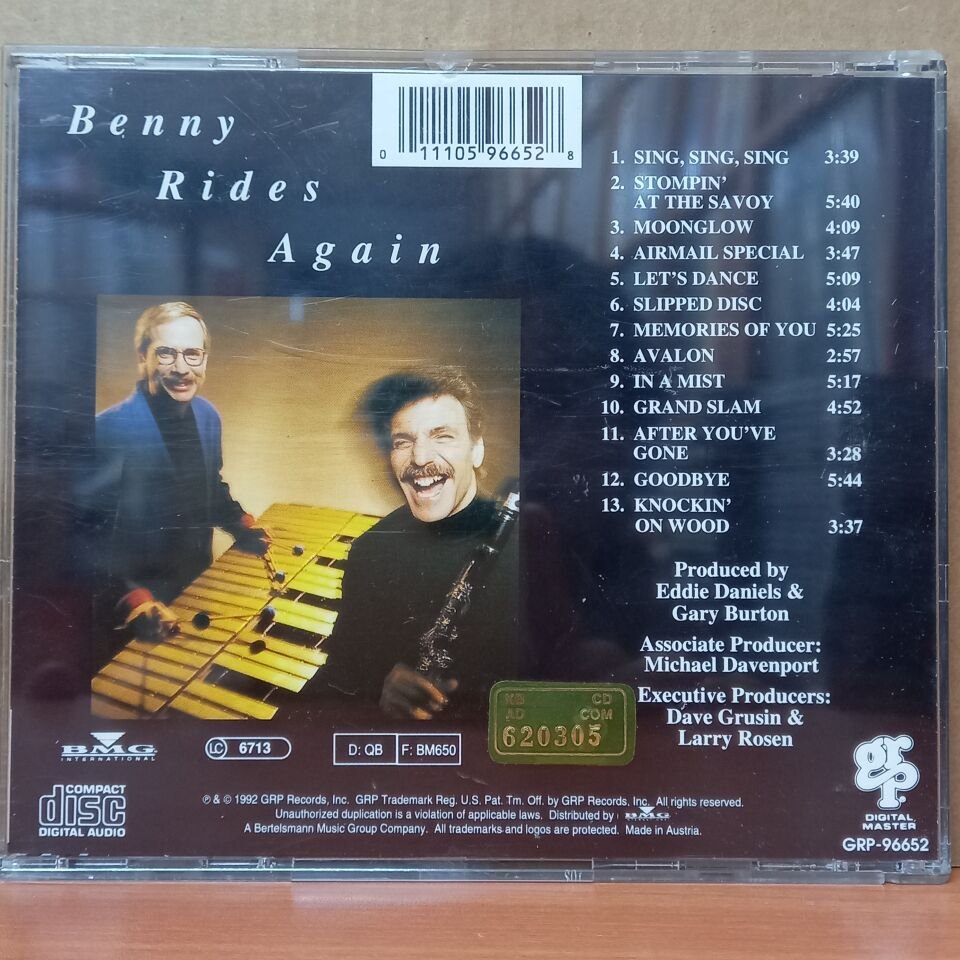 EDDIE DANIELS AND GARY BURTON – BENNY RIDES AGAIN (1992) - CD 2.EL