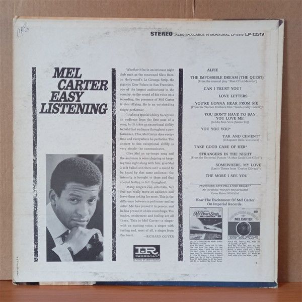 MEL CARTER – EASY LISTENING (1966) - LP 2.EL PLAK