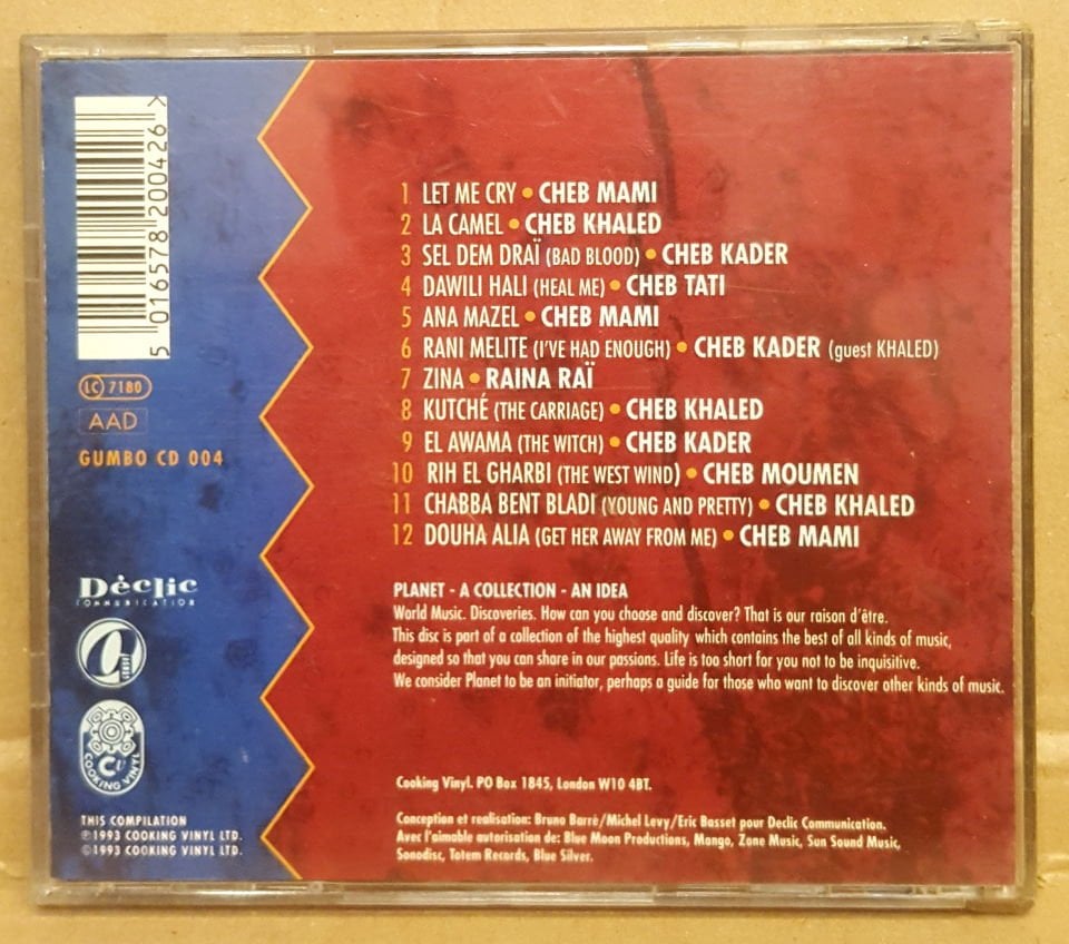 PLANETE RAI - ESSENTIAL SERIES / VARIOUS ARTISTS CHEB MAMI CHEB KHALED RANA RAI etc (1993) - CD RAI MUSIC COMPILATION 2.EL