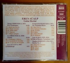 EREN SÜALP - GUITAR RECITAL (2015) - CD ERDENER BROUWER BAYRAKTAR OCHOA DODGSON 2.EL 2.EL