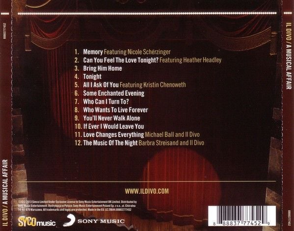 IL DIVO – A MUSICAL AFFAIR (2013) - CD AMBALAJINDA SIFIR