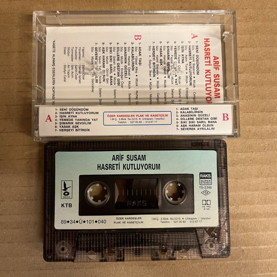 ARİF SUSAM - HASRETİ KUTLUYORUM (1989) - KASET 2.EL