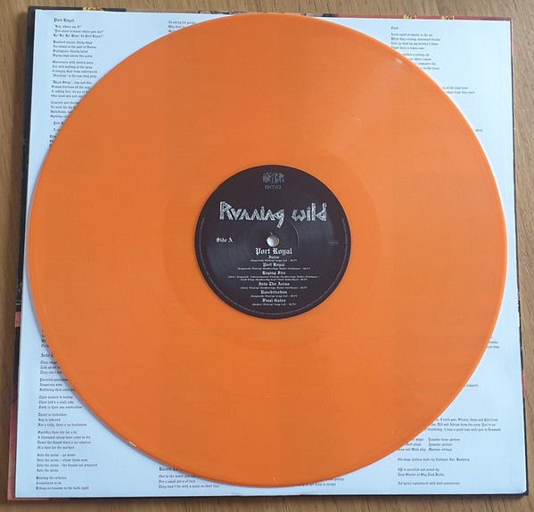 RUNNING WILD - PORT ROYAL (1988) - LP 2017 ORANGE COLOURED EDITION SIFIR PLAK