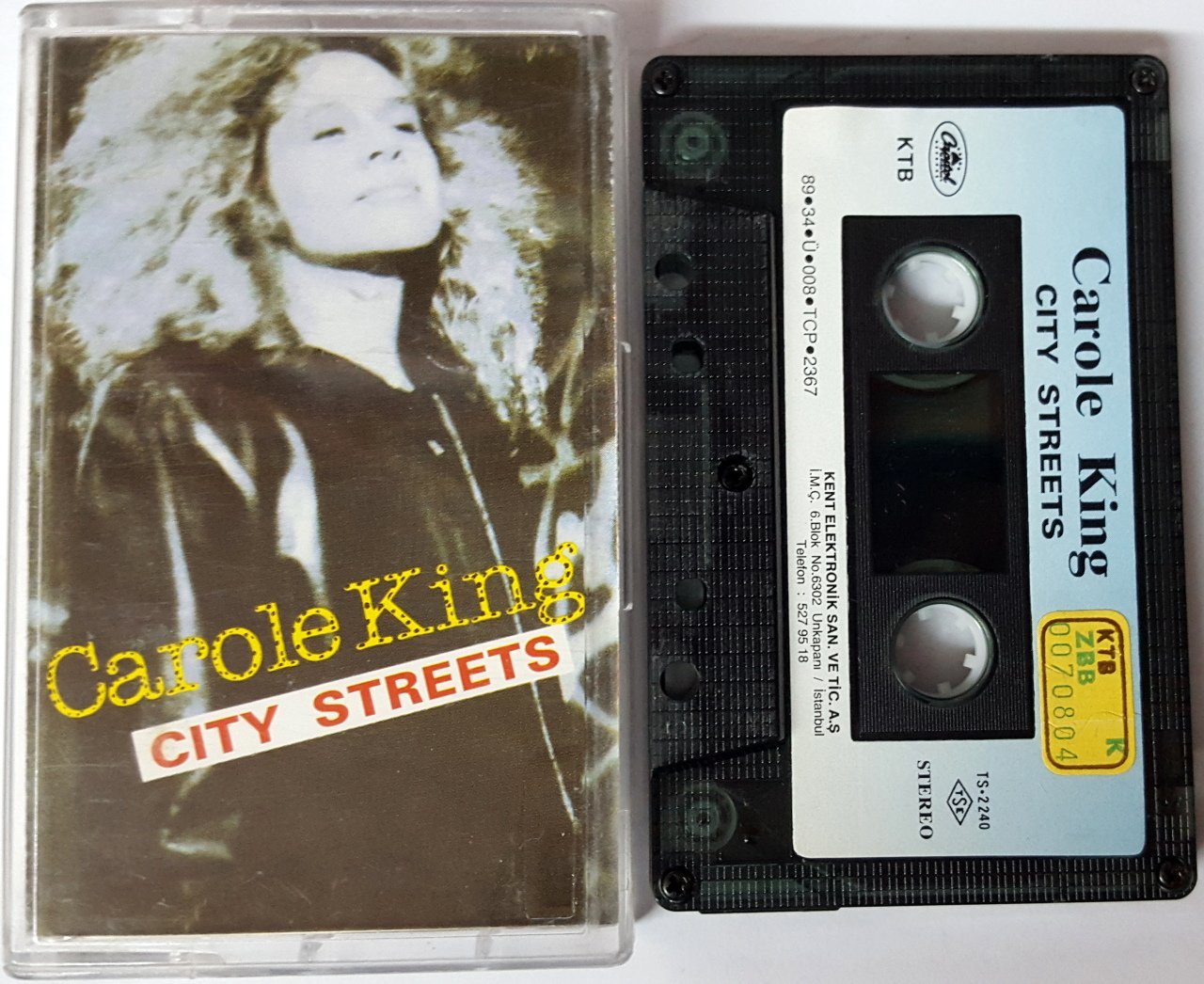 CAROLE KING - CITY STREETS (1989) KENT CASSETTE MADE IN TURKEY ''USED''