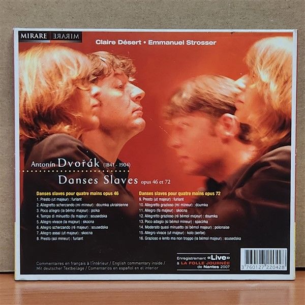 ANTONIN DVOŘÁK: DANSES SLAVES OPUS 46 ET 72 / CLAIRE DÉSERT, EMMANUEL STROSSER (2007) - CD 2.EL