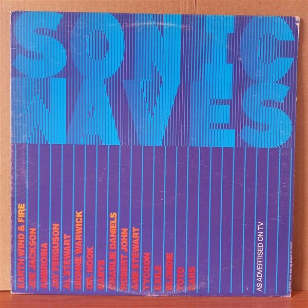 SONIC WAVES / JOE JACKSON, AMBROSIA, AL STEWART, DIONNE WARWICK, DR. HOOK, BABYS, BLONDIE, TOTO, CARS (1979) - LP 2.EL PLAK