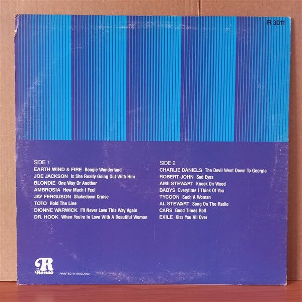 SONIC WAVES / JOE JACKSON, AMBROSIA, AL STEWART, DIONNE WARWICK, DR. HOOK, BABYS, BLONDIE, TOTO, CARS (1979) - LP 2.EL PLAK