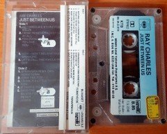 RAY CHARLES - JUST BETWEEN US (1988) UZELLI CASSETTE MADE IN TURKEY ''USED'' PAPER LABEL