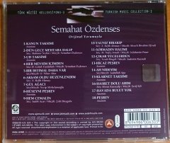SEMAHAT ÖZDENSES / UNUTULMAYAN BESTECİLERİN UNUTULMAZ ESERLERİ / TÜRK MÜZİĞİ KOLLEKSİYONU 3 - CD 2.EL