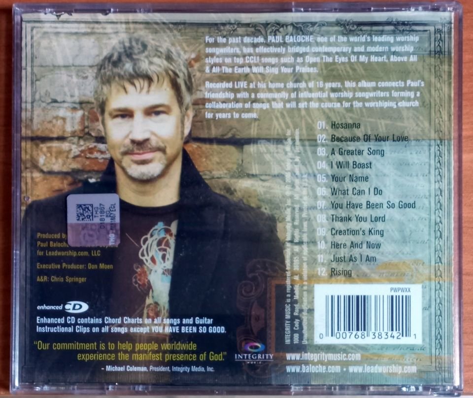 PAUL BALOCHE – A GREATER SONG (2006) - CD 2.EL