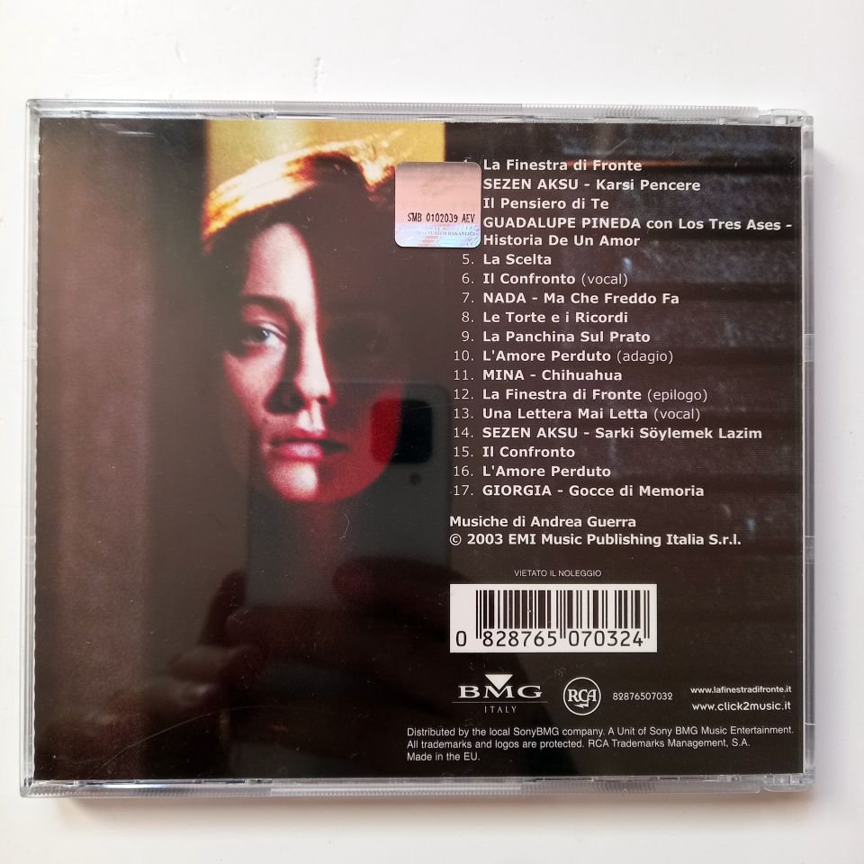 ANDREA GUERRA – LA FINESTRA DI FRONTE - COLONNA SONORA ORIGINALE / SEZEN AKSU, FERZAN ÖZPETEK - KARŞI PENCERE SOUNDTRACK (2003) - CD 2.EL